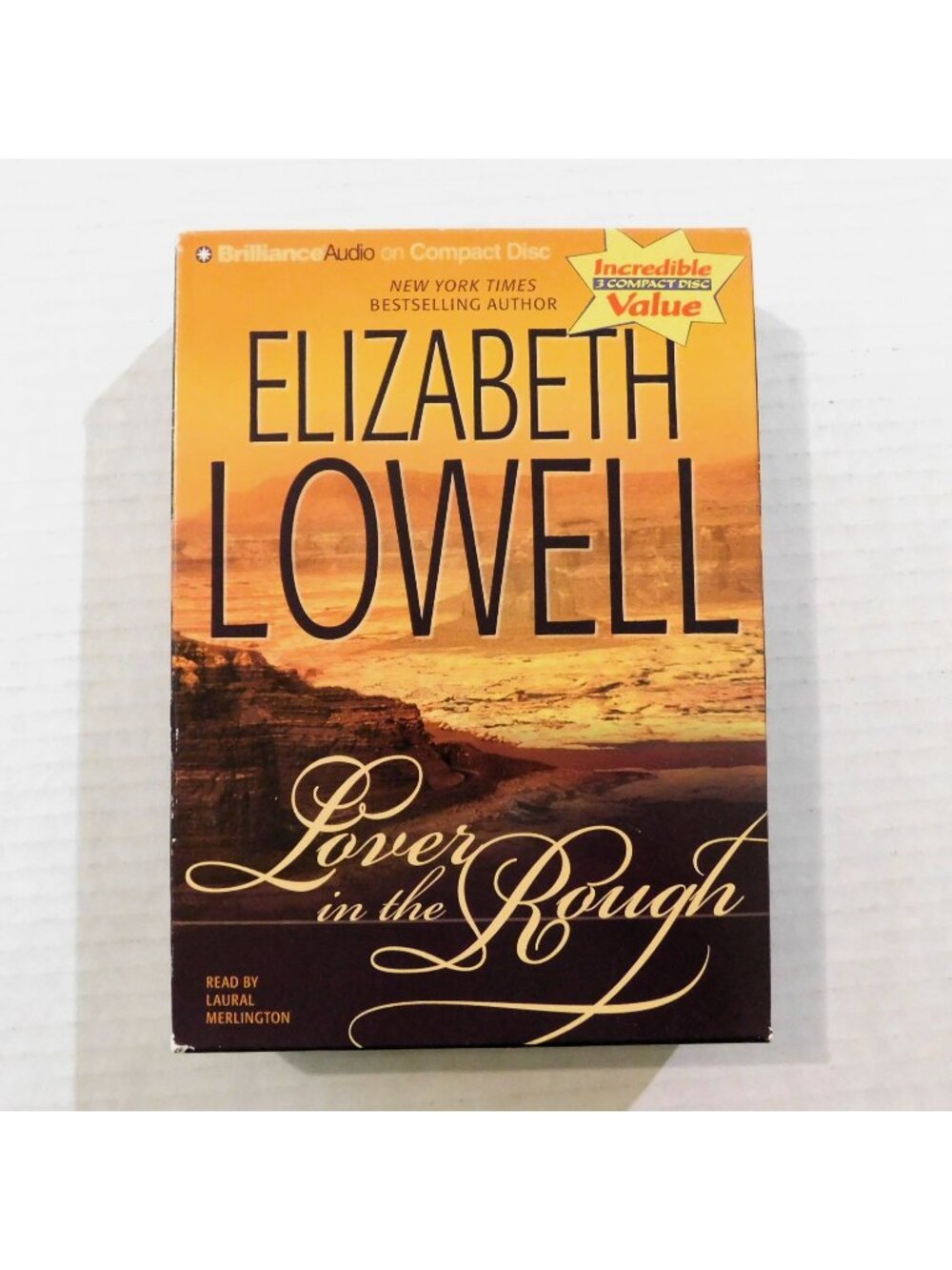 Lover In The Rough Audiobook by Elizabeth Lowell 3 CDs Brilliance Audio